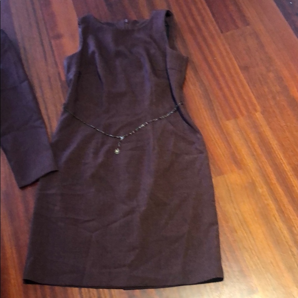 2piece dress set with long jacket beaded belt
